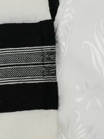 Black-Striped  100% Wool Tallit Without Tzitzit Strings Style: HB - Image 10