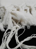 Black-Striped  100% Wool Tallit With Machine-Spun Tzitzit Strings Tied Style: HBT - Image 4
