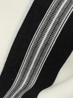 Black-Striped  100% Wool Tallit Without Tzitzit Strings Style: JB - Image 5