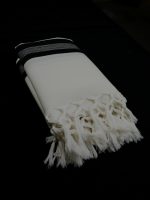 Black-striped designed 100% wool tallit without Tzitzit strings Style: PTB - Image 3