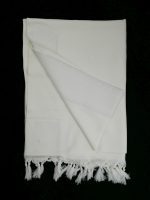 White-striped designed 100% wool tallit with Wool Atara Style: JW