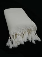 White-striped designed 100% wool tallit with Jacquard  Atara Style: HWS - Image 5