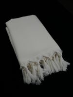 White-striped designed 100% wool tallit with Jacquard  Atara Style: JWS - Image 3