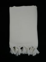 White-striped designed 100% wool tallit with Jacquard  Atara Style: JWS - Image 4