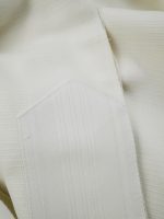 White-striped designed 100% wool tallit with Wool Atara Style: JW - Image 3