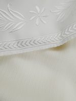 White-striped designed 100% wool tallit with Jacquard  Atara Style: JWS - Image 7